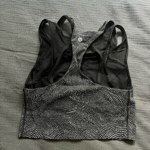 Lululemon Athletica Black and White Cropped Tank